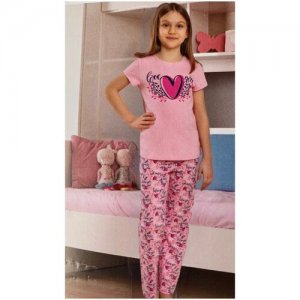 Пижама , размер 140/146, розовый BAYKAR. Цвет: розовый