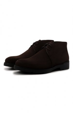 Замшевые ботинки Zegna. Цвет: коричневый