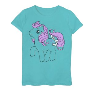 Синяя футболка с рисунком для девочек 7–16 лет Belle Pony My Little