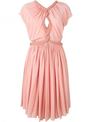 Платье с декоративной веревкой Jay Ahr. Цвет: розовый и фиолетовый