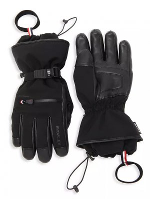 Гренобльские кожаные перчатки , черный Moncler Grenoble