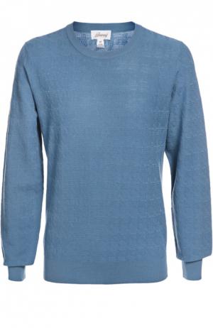 Вязаный пуловер Brioni. Цвет: голубой