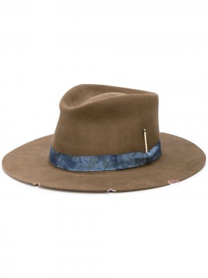 Шляпа Whiskey Springs с эффектом потертости Nick Fouquet. Цвет: коричневый