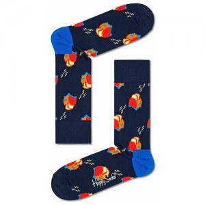 Носки , классические, размер 29, синий Happy Socks. Цвет: синий