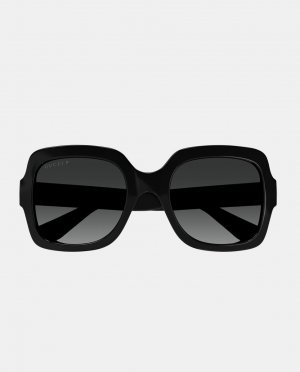 Черные женские солнцезащитные очки оверсайз с поляризационными линзами , черный Gucci