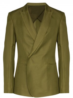 Двубортный пиджак с потайной пуговицей Haider Ackermann. Цвет: зеленый