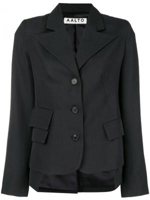 Классический пиджак с заостренными лацканами Aalto. Цвет: черный