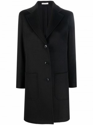 Однобортное пальто Alice из кашемира SAULINA. Цвет: черный