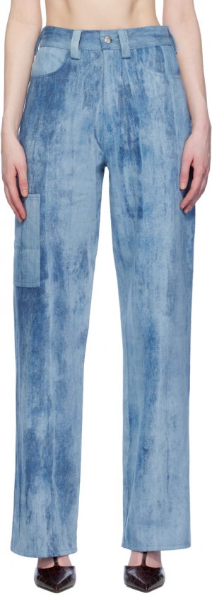 Синие джинсы-карго Elleme