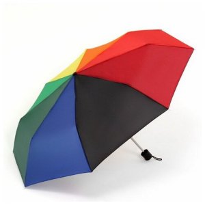 Зонт механический Радуга, 3 сложения, 8 спиц, R = 48 см, разноцветный Queen fair. Цвет: мультиколор