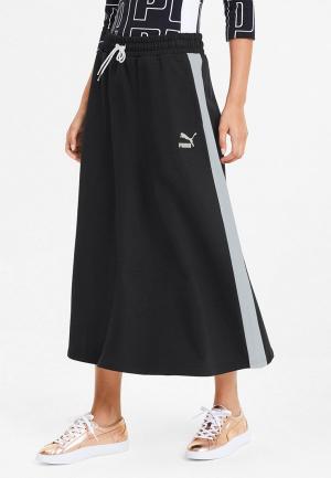 Юбка PUMA Classics Long Skirt. Цвет: черный