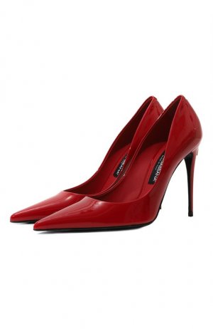 Кожаные туфли Lollo Dolce & Gabbana. Цвет: красный