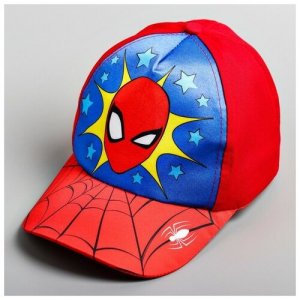 Кепка детская, Человек-паук, р-р 52 Marvel. Цвет: синий/красный