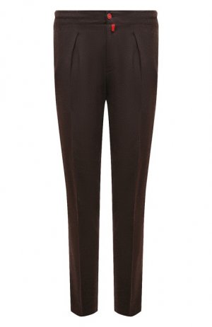 Кашемировые брюки Kiton. Цвет: коричневый