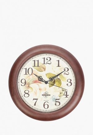 Часы настенные Troykatime 30 см. Цвет: коричневый