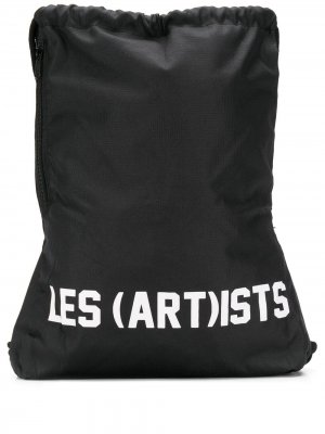 Маленький рюкзак с логотипом Les (Art)Ists. Цвет: черный