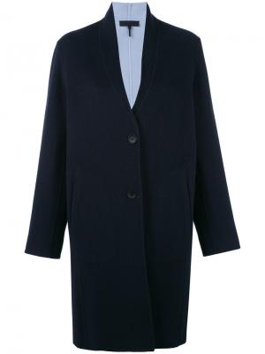 Однобортное пальто Rag & Bone. Цвет: синий