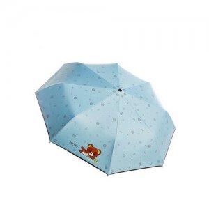 Зонт складной голубой Рилаккума | ZC ADELBERT zontcenter. Цвет: голубой