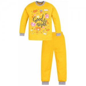 Пижама детская 819п, , размер 52(рост 86 см) желтый_ночь Утенок. Цвет: желтый