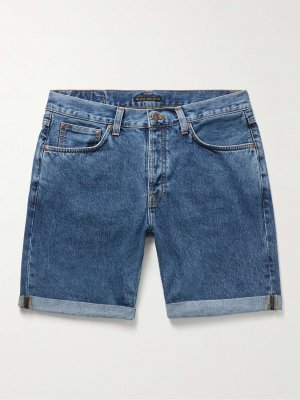 Джинсовые шорты прямого кроя Josh NUDIE JEANS, средний деним Jeans