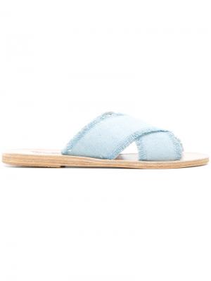 Джинсовые сандалии Thais Ancient Greek Sandals. Цвет: синий