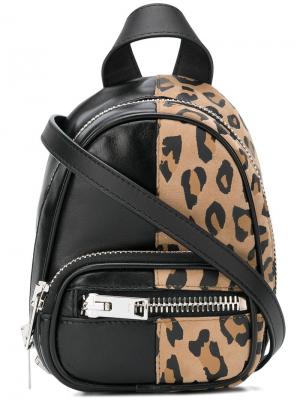 Маленький рюкзак с леопардовым принтом Alexander Wang. Цвет: коричневый