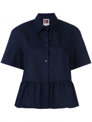 Рубашка с короткими рукавами и оборкой IM Isola Marras I'M. Цвет: синий