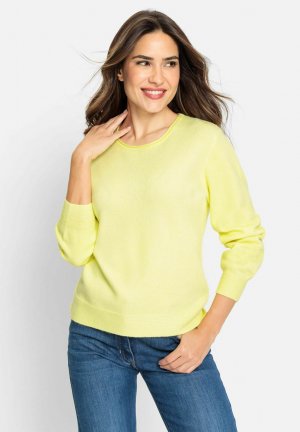 Вязаный свитер mit Rundhalsausschnitt , цвет gelb Olsen