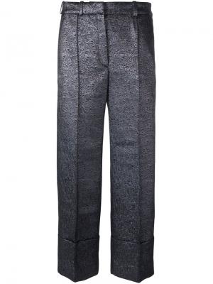 Укороченные брюки Leo Racil. Цвет: металлический
