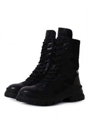 Комбинированные ботинки MSGM. Цвет: чёрный