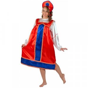 Женский русский народный костюм Маруся на рост 164-170 Вестифика. Цвет: красный
