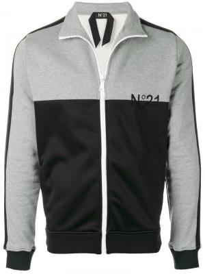 Двухцветная спортивная куртка Nº21. Цвет: черный