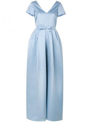 Длинное платье Rochas. Цвет: синий