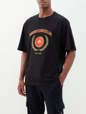 Хлопковая футболка knox varsity с вышитым логотипом , черный Moose Knuckles