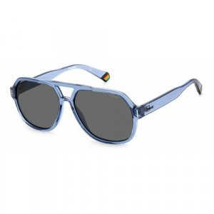 Солнцезащитные очки, синий, бесцветный Polaroid. Цвет: синий/бесцветный/blue