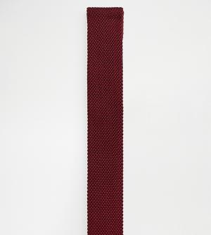 Бордовый трикотажный галстук -Красный Heart & Dagger