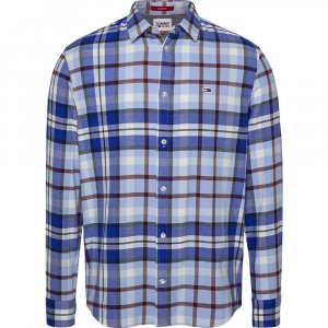 Рубашка с длинным рукавом Classic Essential Check, синий Tommy Jeans