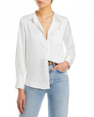 Атласная блуза с пуговицами спереди — 100% эксклюзив AQUA