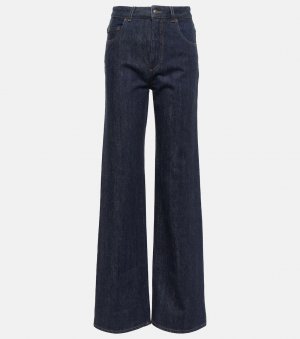 Расклешенные джинсы с высокой посадкой , синий Loro Piana