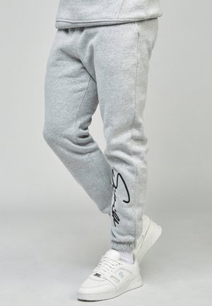 Спортивные брюки Script Embroidery SIKSILK, цвет grey SikSilk