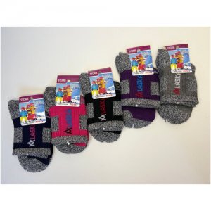 Термоноски Детские Аляска B&S Socks 6-8 лет Alaska. Цвет: серый/мультиколор/синий/розовый/фиолетовый/черный