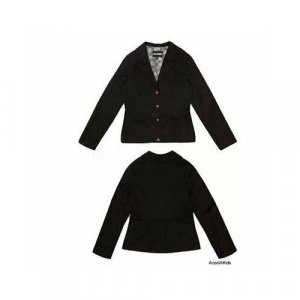 Пиджак, размер 128, черный Acoola. Цвет: черный