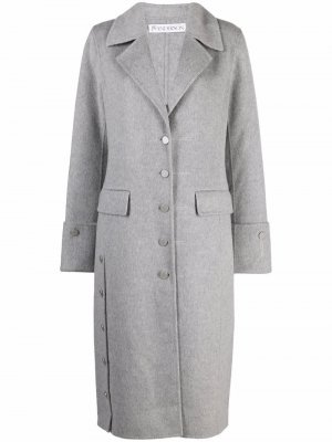 Однобортное пальто JW Anderson. Цвет: серый