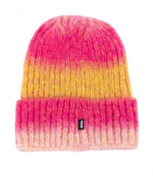Вязаная шапка MSGM. Цвет: розовый+принт