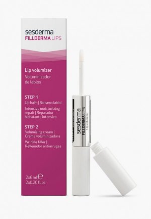 Бальзам для губ Sesderma увеличения объема (бальзам + крем-активатор) FILLDERMA LIPS, 6 мл. Цвет: прозрачный