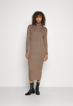 Вязаное платье , коричневая чечевица Vero Moda