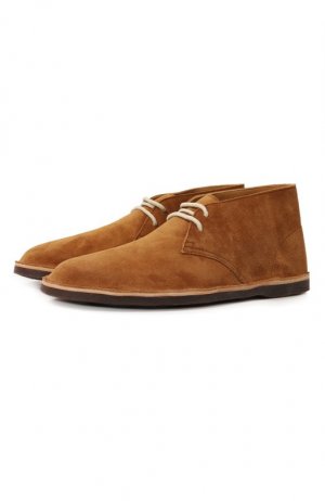Замшевые ботинки Brunello Cucinelli. Цвет: коричневый
