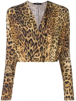 Блузка с леопардовым принтом Cushnie