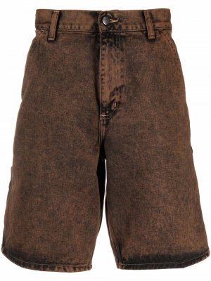 Джинсовые шорты Carhartt WIP. Цвет: коричневый