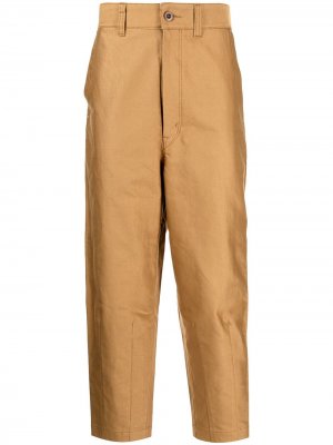 Прямые брюки Junya Watanabe MAN. Цвет: коричневый